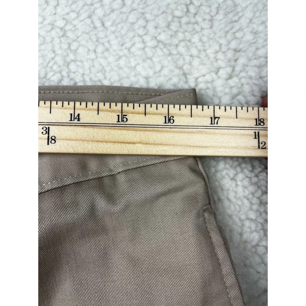 Lands End Chino Pants Boys 20H‎ Blend Flat Front Button Straight Leg Khaki